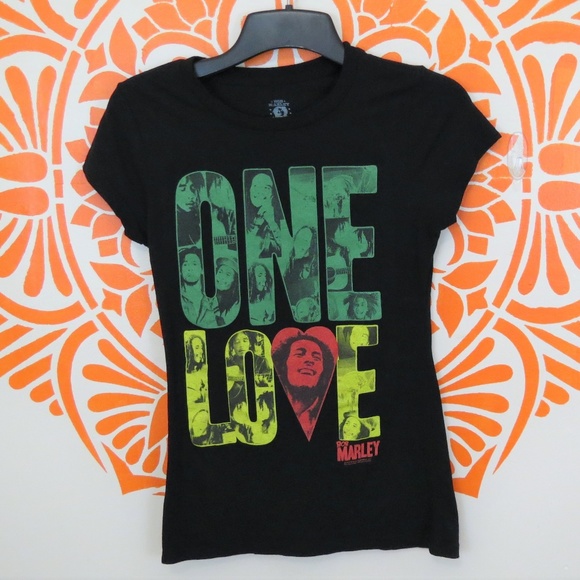Bob Marley Tops - One Love Bob Markly Black Baby T-Shirt XS